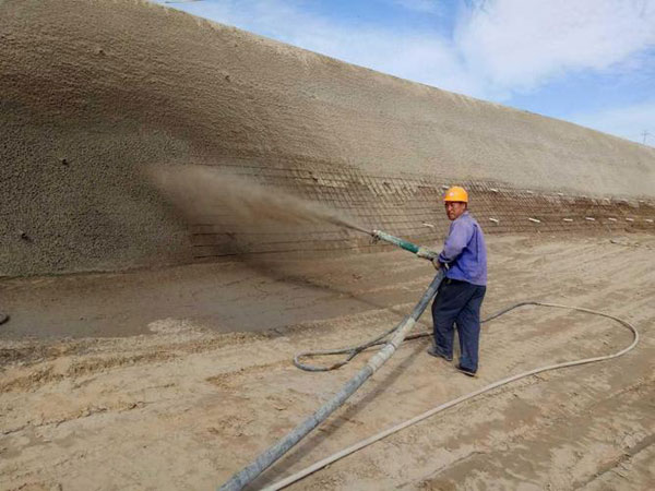 青湖路街道护坡锚喷